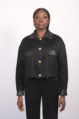 Veste matelassée bimatiere