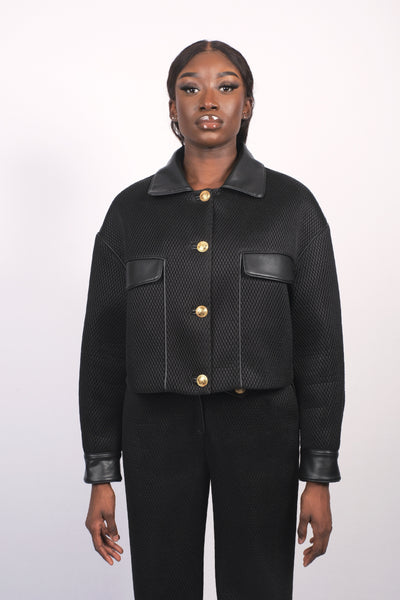 Veste matelassée bimatiere