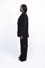 Costume oversize bi-matière cargo chic (ensemble)