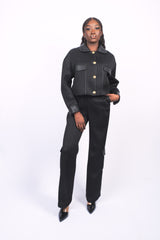 Veste matelassée bimatiere