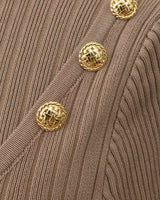 Top moulant en maille sable ajourée