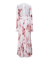 Maxi Robe blanche motif à fleurs