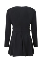 Mini robe noire ceinture sequins