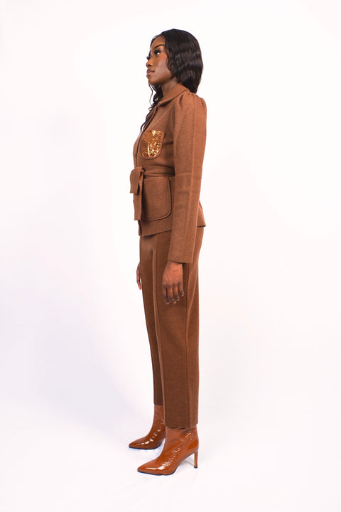 Ensemble morano marron Pantalon
