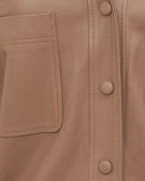 Chemise nude en cuir d’agneau