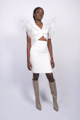 Jupe crayon taille haute