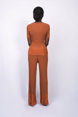 Ensemble en maille rouille