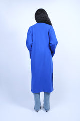 Cardigan bleu électrique avec