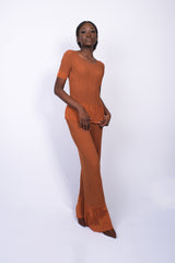 Ensemble en maille rouille