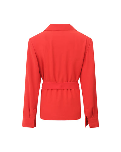 Veste corail avec ceinture