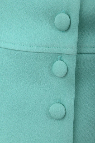 Blouses vert d’eau col carré