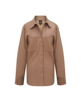 Chemise nude en cuir d’agneau