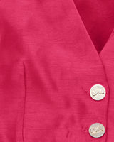 Jaquette crop top fuchsia en soie sauvage