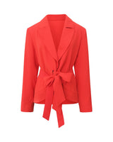 Veste corail avec ceinture