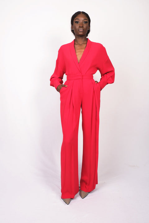 Ensemble rouge avec Pentalon à pince