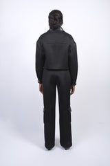 Veste matelassée bimatiere