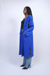 Cardigan bleu électrique avec