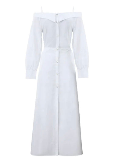 Robe en Popeline col bateau