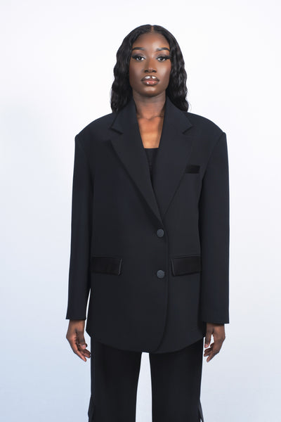 Costume oversize bi-matière cargo chic (ensemble)