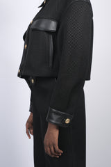 Veste matelassée bimatiere