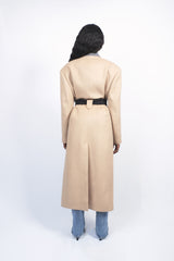 Manteau cachemire oversize multicolore.