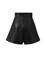 Short façon Jupe en Cuir d'Agneau