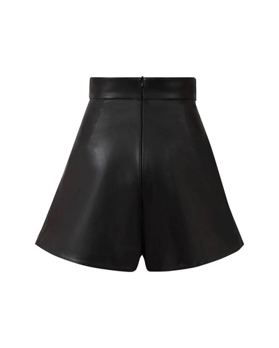 Short façon Jupe en Cuir d'Agneau