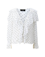 Blouse à pois et volants