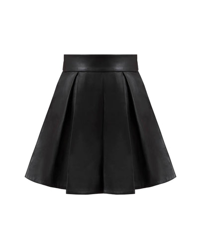 Short façon Jupe en Cuir d'Agneau