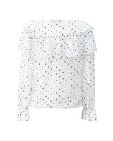 Blouse à pois et volants