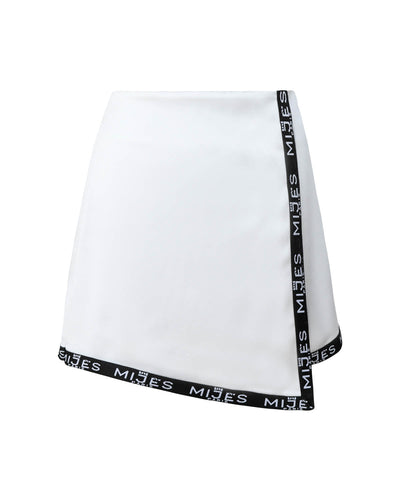 Mini-jupe noire et blanche asymétrique