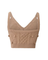 Crop-top en laine, boutons avec logo Mijes