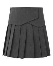 Mini-jupe taille haute plissée façon écossaise