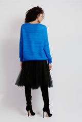 Cardigan en Maille Bleu