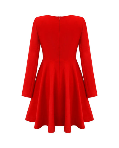 Robe patineuse rouge majestueuse