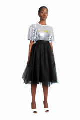 Tee-shirt marinière dorée