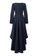 Robe asymétrique bleue nuit
