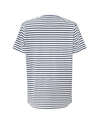 Tee-shirt oversize marinière perle logo orange