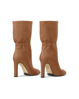 Bottines en cuir d'agneau camel