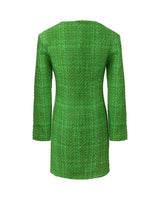 Robe verte en tweed