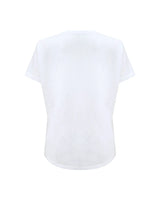 Tee-shirt lion blanc et noir avec perles