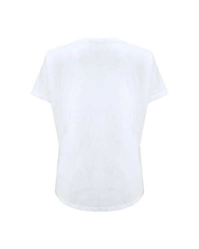 Tee-shirt lion blanc et noir avec perles