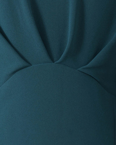 Robe Manches papillon bleu canard