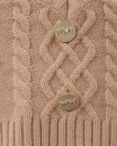 Crop-top en laine, boutons avec logo Mijes