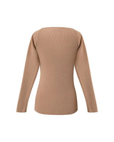 Top moulant en maille Nude