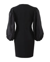 Mini Robe Manches Bouffantes