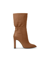 Bottines en cuir d'agneau camel