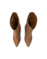 Bottines en cuir d'agneau camel