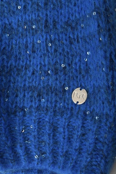 Cardigan en Maille Bleu