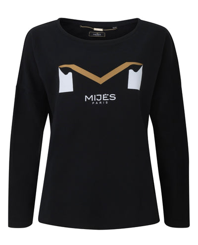 Sweat-shirt noir logo mijes